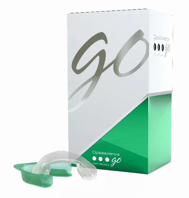 Opalescence Go Verpackung und vorgefüllte Schiene